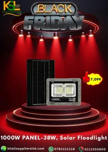 1000W LED Solar Floodlight with 38W Solar Panel – Ultra Bright, Energy-Efficient Outdoor Security Light