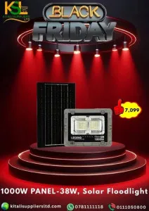 1000W Solar Floodlight – 38W LED Outdoor Light