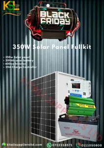 350W Solar Power Kit – 600W Inverter, 200Ah Battery & 20A Controller | Kitali Suppliers Ltd