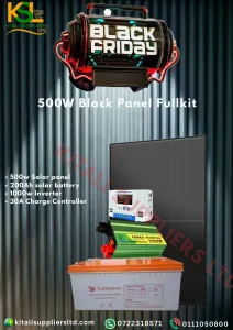 Buy 500W Solar Power Full Kit – Complete Solar System with Battery & Inverter | Kitali Suppliers Ltd