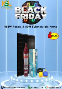 485W Solar Pump System with 50M Submersible Pump | Complete Off-Grid Water Solution