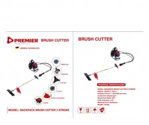 2-Stroke Backpack Brush Cutter – Heavy-Duty Grass & Weed Clearing Machine