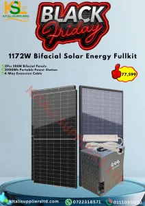 1172W Bifacial Solar Energy Fullkit – High-Efficiency Portable Solar Power Kit ⚡🔋