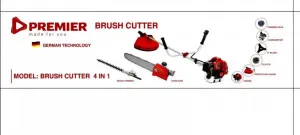 4-in-1 Premier Brush Cutter – Grass Trimmer, Chainsaw, Hedge/Flower Trimmer & Brush Cutter