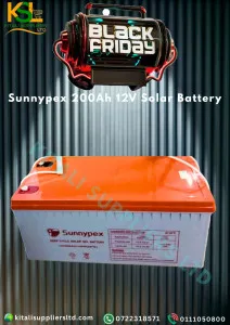 ⭐ Sunnypex 200Ah 12V Deep Cycle Solar Battery – High Performance GEL Battery 🔋☀️