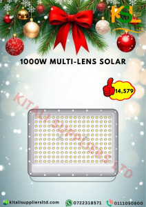 1000W Multi-Lens Solar Flood Light – Ultra-High Brightness, Wide-Coverage Outdoor LED Security Light