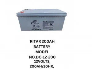 Ritar 200Ah Deep Cycle Battery – AGM/VRLA Maintenance-Free | Kitali