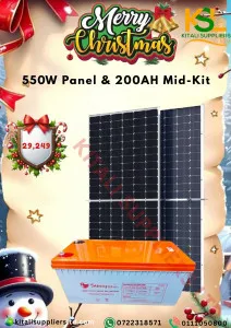 550W Solar Panel + 200AH Solar Battery Mid-Kit – Complete Home Solar Power System (Special Offer)
