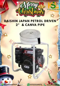 Daishin Japan Petrol Driven 2" Pump with Canvas Pipe