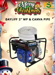 Dayliff 2-Inch Water Pump with 50m Canvas Delivery Pipe – High Pressure Pump