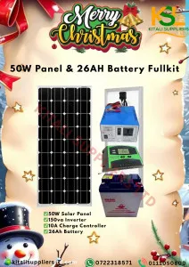 50W Solar Kit + 150VA Inverter + 10A Controller + 26Ah Battery | Christmas Sale