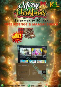 🔥 SolarMax 50" Digital TV + FREE Kitenge + FREE Maasai Shuka