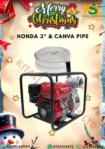 Honda 3" Water Pump + 2" Canvas Pipe(2pcs) | Christmas Sale | High Volume Water Transfer