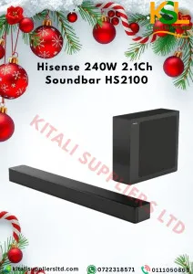 Hisense HS2100 240W 2.1CH Soundbar Christmas Edition | Home Theatre Audio System