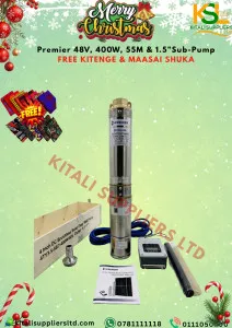 48V 400W Brushless Submersible Water Pump, 55m Head – High-Efficiency Deep Well Pump