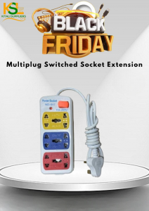 Multiplug Switched Socket Extension – Multi-Outlet Power Strip with Individual Switches