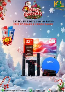 32" TCL TV with Woofer 2.1, DStv Complete Set & 2pc Free TV Guards – Ultimate Entertainment Bundle