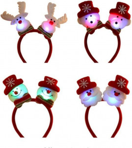 LED Christmas Headband – Festive Light-Up Hair Accessory (Random Colors)