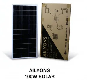 Aliyons 100W Monocrystalline Solar Panel – High Efficiency, Durable Solar Module