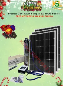 🎄 Premier 72V, 120M Solar Water Pump + 3×300W Panels – Christmas Mega Offer 🎄