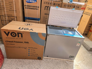 Von Chest Freezer 198 Litres – Large Capacity, Fast Cooling, Low Noise, Energy-Efficient Deep Freezer