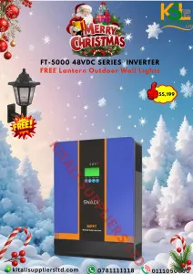 5kVA 48V Pure Sine Wave Inverter + Free Gate Light – Reliable Home & Office Backup Power