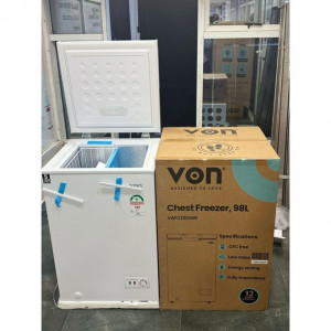 Von Chest Freezer 98 Litres – Compact, Energy-Efficient, Fast Cooling Deep Freezer for Home & Small Shops