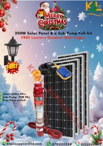 200W Solar Panel with 75m 96V Submersible Water Pump