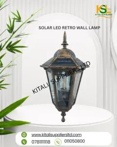 Solar LED Retro Wall Lamp | Vintage Outdoor Solar Wall Light