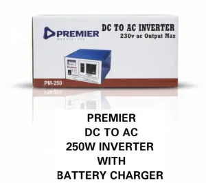 Premier 250W DC to AC Inverter with Built-In Battery Charger