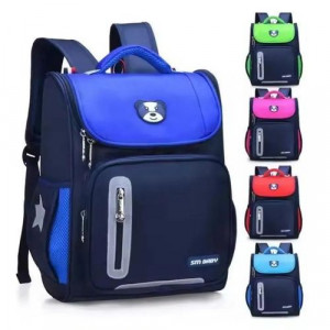 Large SM Baby School Bag – Zipper Backpack for Kids | Grade 2–6 | Durable & Spacious
