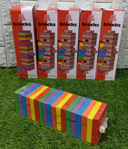 Jenga 54-Piece Wooden Block Game – Classic Stacking & Tumbling Game for Kids, Teens & Adults