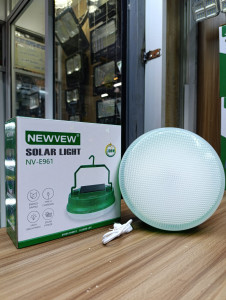 300W Solar Rechargeable Light – Newvew NV-E961 Super Bright Portable LED with USB & Solar Charging