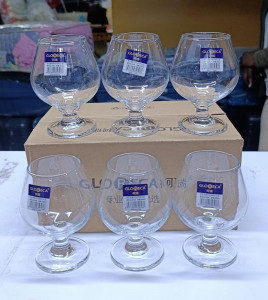 6pcs 280ml Cognac Glasses – Elegant Crystal Brandy Glass Set for Home, Bar & Parties