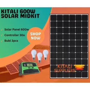 600W Solar Kit + 30A Controller + 3 Free LED Bulbs | kitalisuppliers