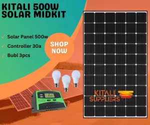 500W Solar Power Kit + 30A Controller + 3 Free LED Bulbs | kitalisuppliers