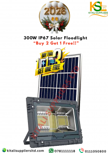 300W IP67 Solar Floodlight – Super Bright Outdoor LED with Solar & USB Charging