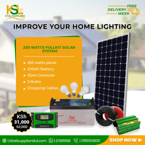 250W Solar Panel Full Kit – Complete Off-Grid Power Solution