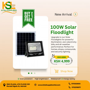 100W Solar Floodlight – High-Powered Outdoor LED Security Light
