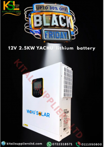 YACHU 12V 2.5kW Pure Lithium Battery – Heavy-Duty LiFePO₄ Solar & Off-Grid Power Storage