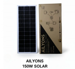 Ailyons 150W Monocrystalline Solar Panel – High Efficiency, Durable & Fast Charging | All-Weather Solar Module. Delivers reliable, high-performance solar power for both home and off-grid appl