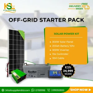 Off-Grid Solar Starter Pack 300W | Reliable Solar Power Kit – kitalisuppliers