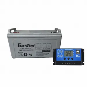 200ah  gaston  battery  with 20amps  controller