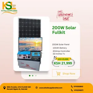 💖 Valentine’s Offer: 200W Solar Fullkit – Power Your Home with Love | Kitali Suppliers 🌞🔋