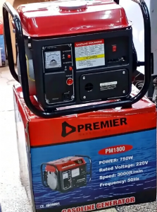 Premier PM-1800 Petrol Generator – 2-Stroke Portable Power Generator for Home, Outdoor & Small Shop Use
