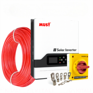 Solar & Electrical Installation Kit – 3.2KVA Hybrid Inverter, 6mm Cable Lugs, 6.0mm Cable & Manual Changeover Switch