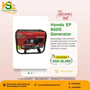 Honda EP 6500 Petrol Generator – 5.0kVA / 6.5kVA Portable Heavy Duty Generator