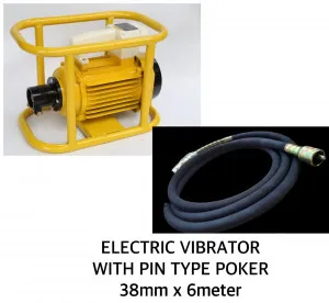Electric Vibrator 38mm × 6m Professional Concrete Vibrator | kitalisuppliers