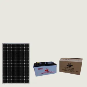 100W Solar Panel with 80Ah Starmax Battery – Reliable Home & Outdoor Solar Power System