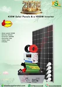 435W Solar Full Kit with 200Ah Battery & 1000W Inverter – Complete Solar Power System